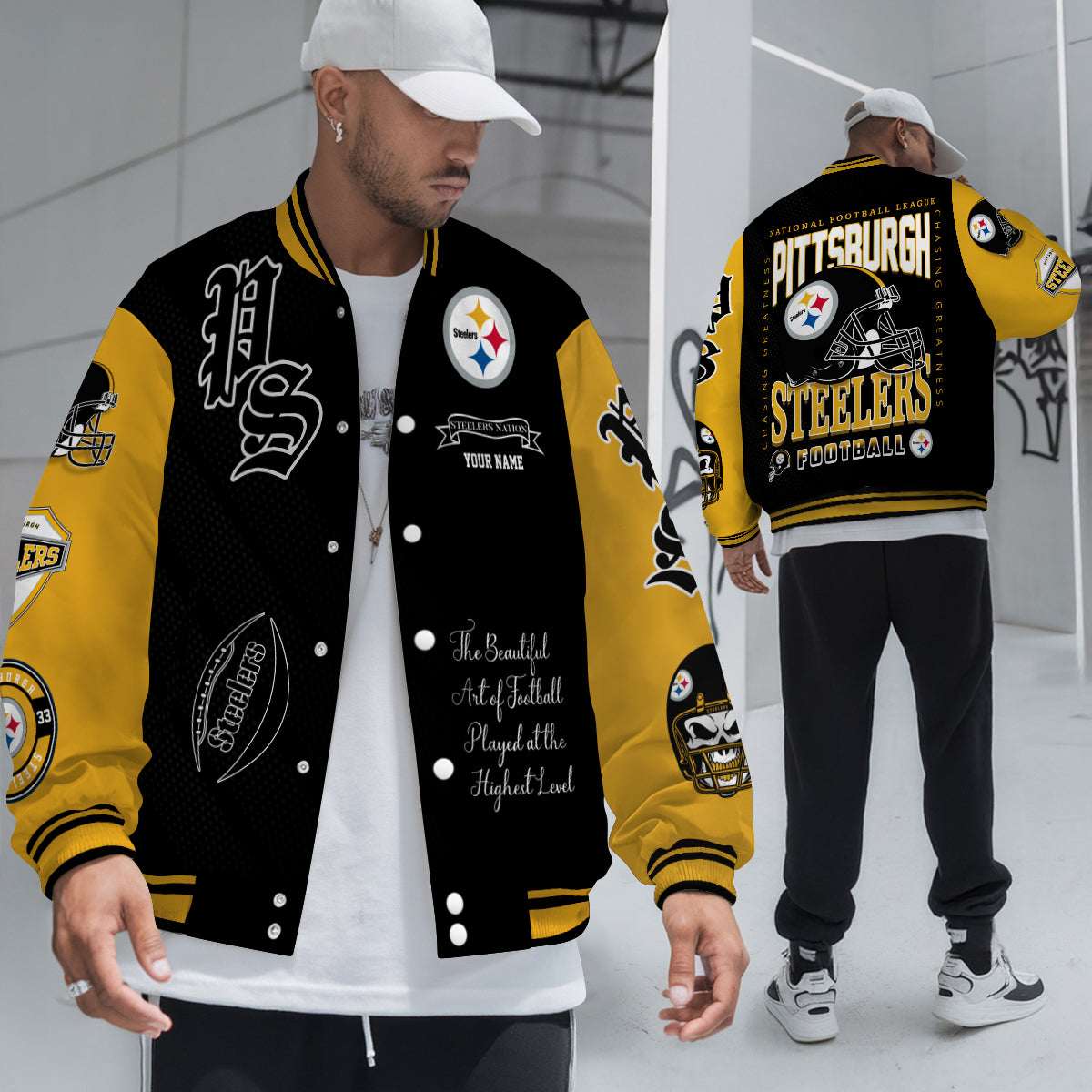 Pittsburgh Steelers Unisex Exclusive Styles Varsity Jacket AZTAVJK000063