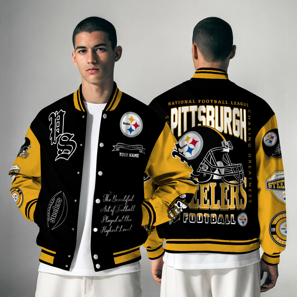 Pittsburgh Steelers Unisex Exclusive Styles Varsity Jacket AZTAVJK000063