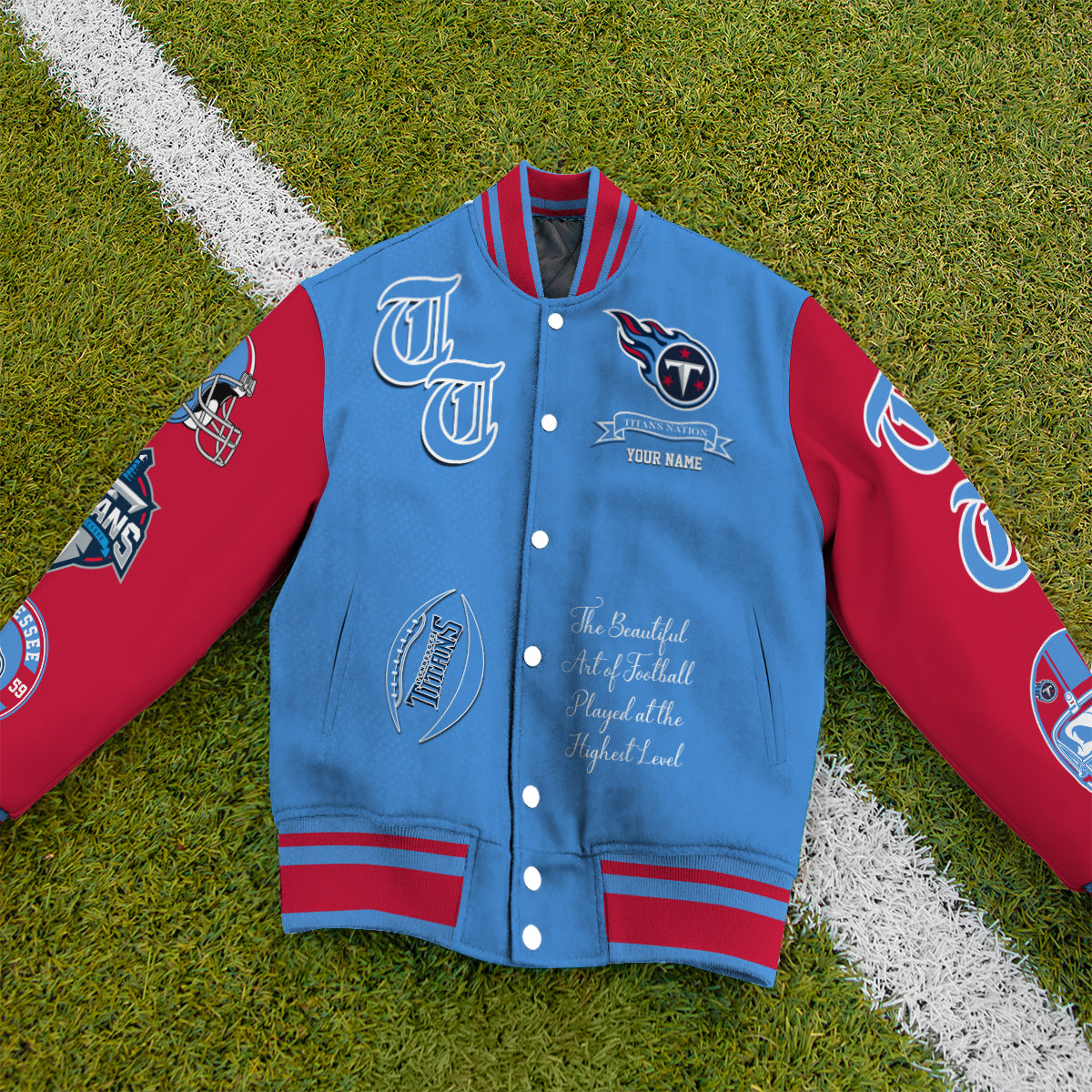 Tennessee Titans Unisex Exclusive Styles Varsity Jacket AZTAVJK000064