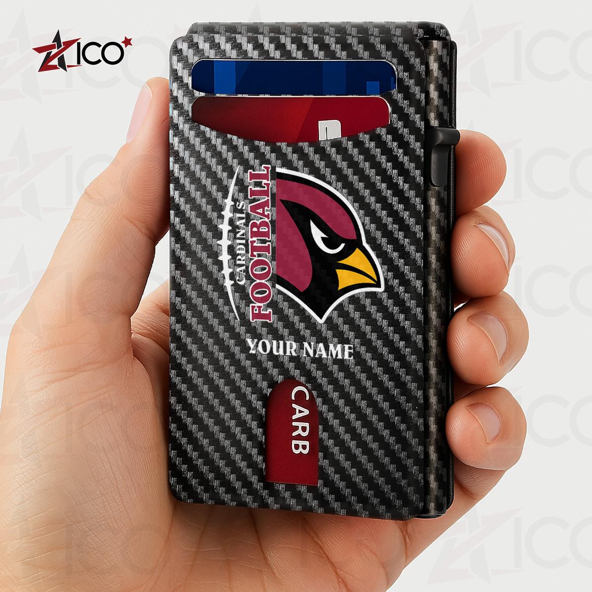 Arizona Cardinals Leather Card Holder Trending 2025 AZTG2DCH000033