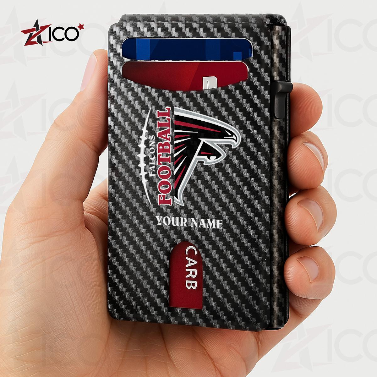 Atlanta Falcons Leather Card Holder Trending 2025 AZTG2DCH000034