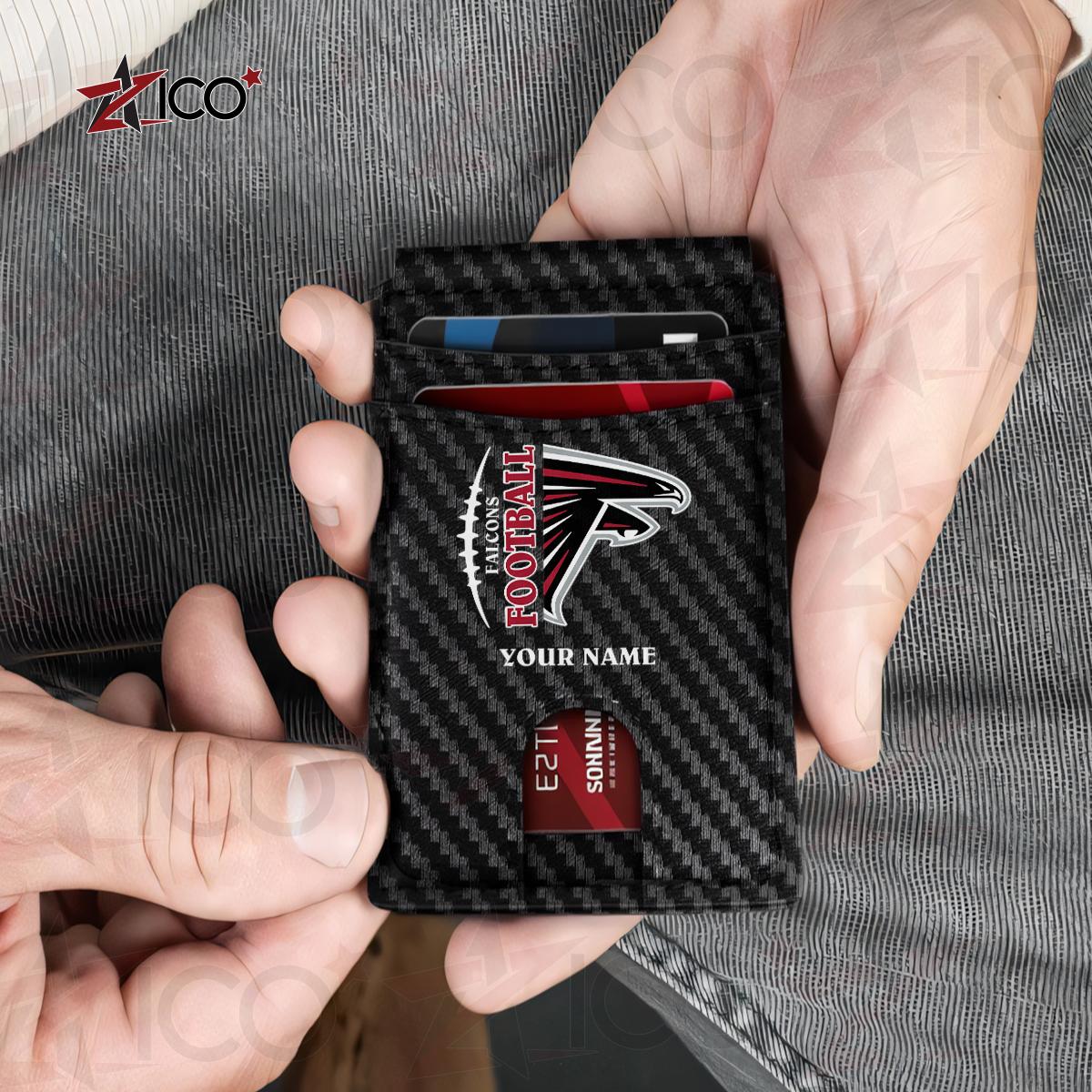 Atlanta Falcons Leather Card Holder Trending 2025 AZTG2DCH000034