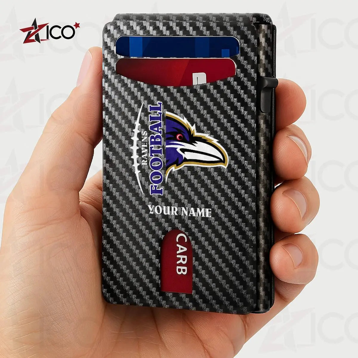 Baltimore Ravens Leather Card Holder Trending 2025 AZTG2DCH000035