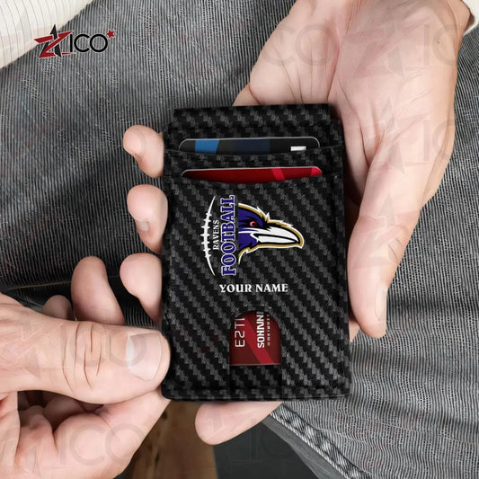 Baltimore Ravens Leather Card Holder Trending 2025 AZTG2DCH000035
