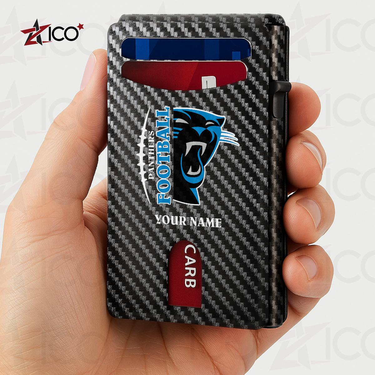 Carolina Panthers Leather Card Holder Trending 2025 AZTG2DCH000037