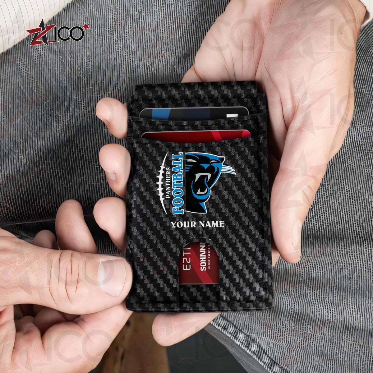 Carolina Panthers Leather Card Holder Trending 2025 AZTG2DCH000037
