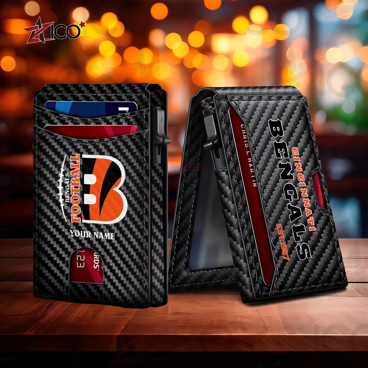 Cincinnati Bengals Leather Card Holder Trending 2025 AZTG2DCH000039
