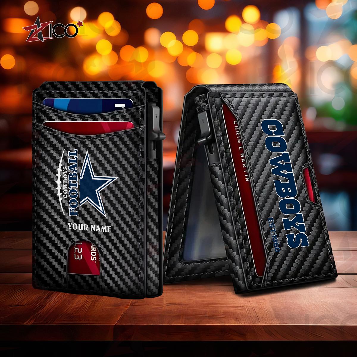 Dallas Cowboys Leather Card Holder Trending 2025 AZTG2DCH000041