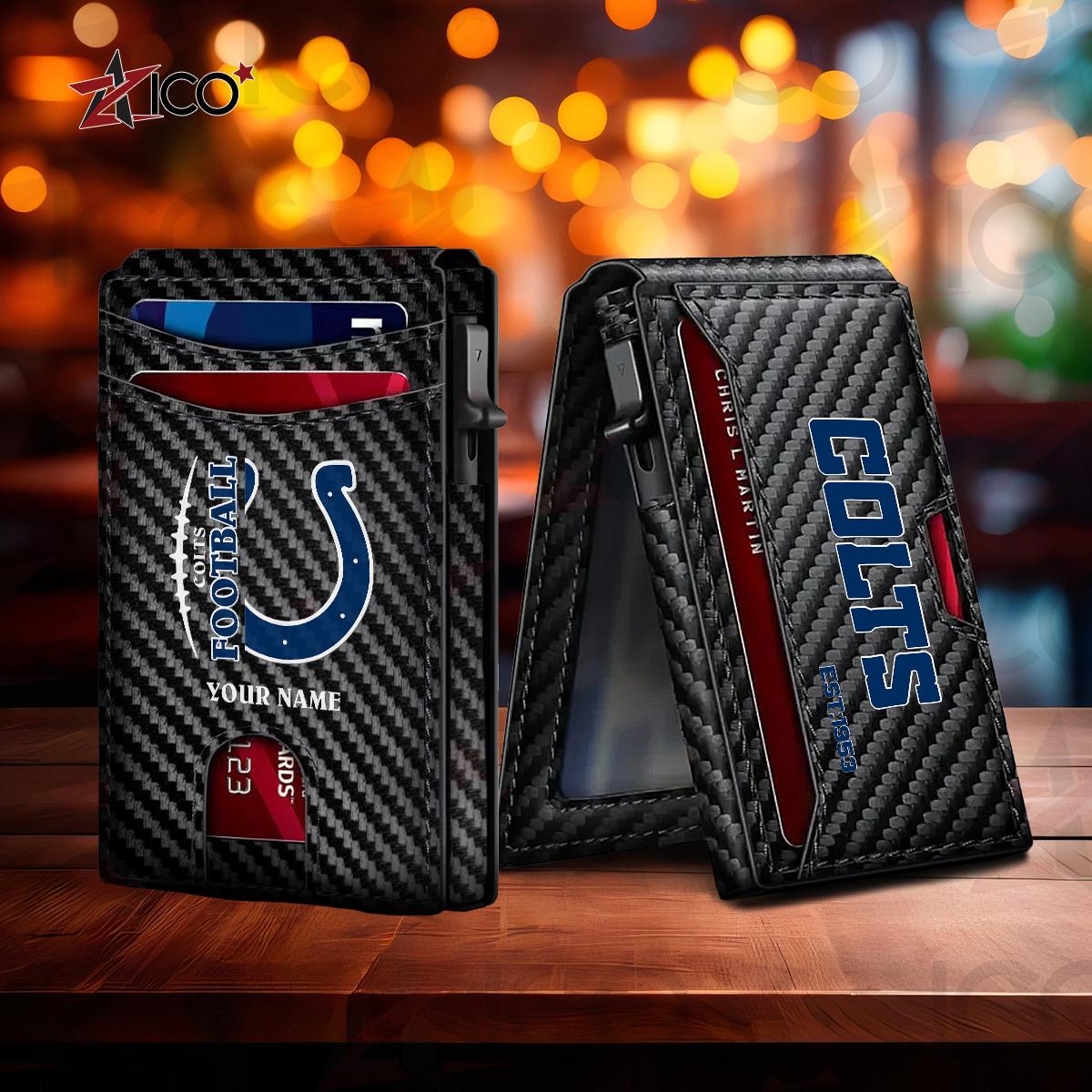 Indianapolis Colts Leather Card Holder Trending 2025 AZTG2DCH000046