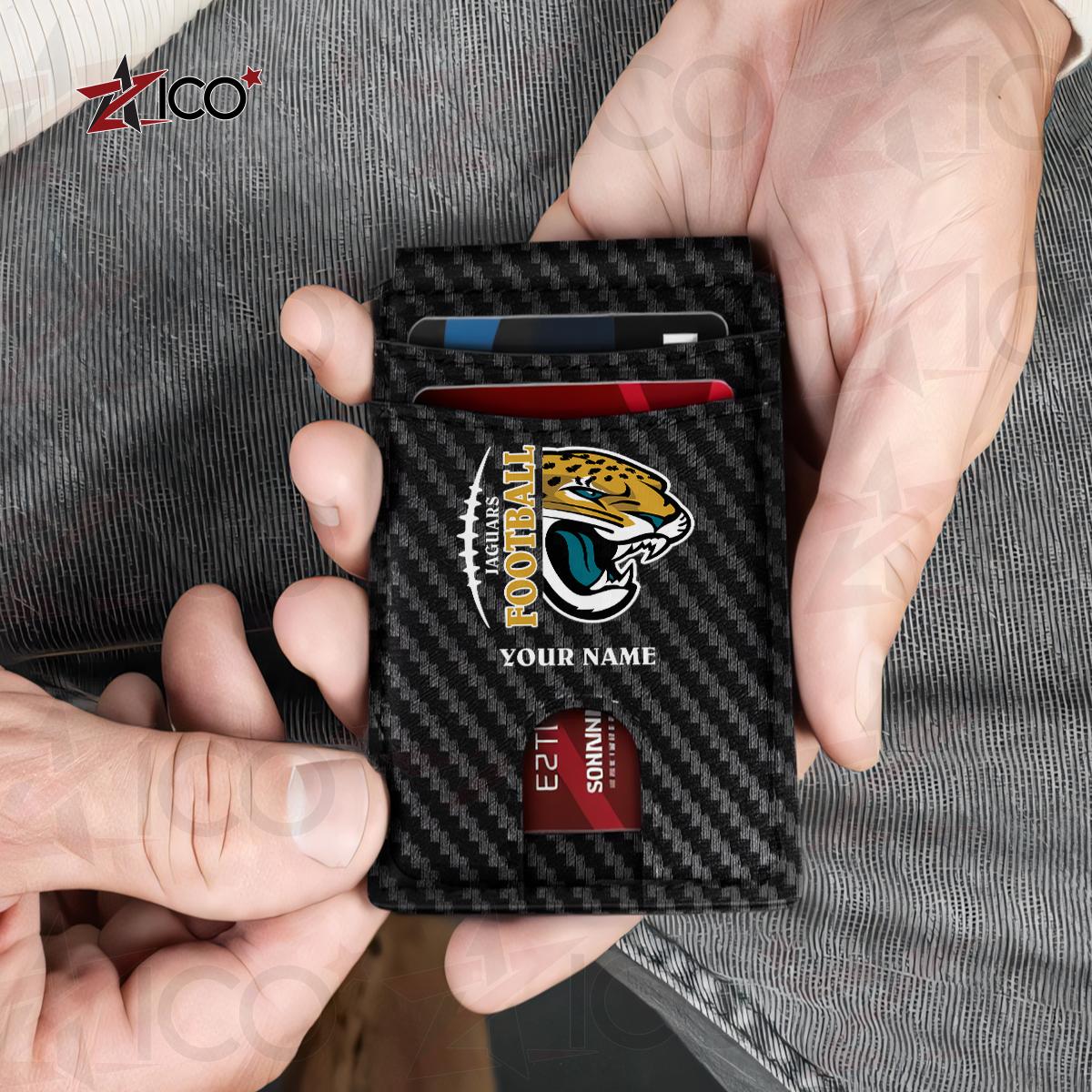 Jacksonville Jaguars Leather Card Holder Trending 2025 AZTG2DCH000047