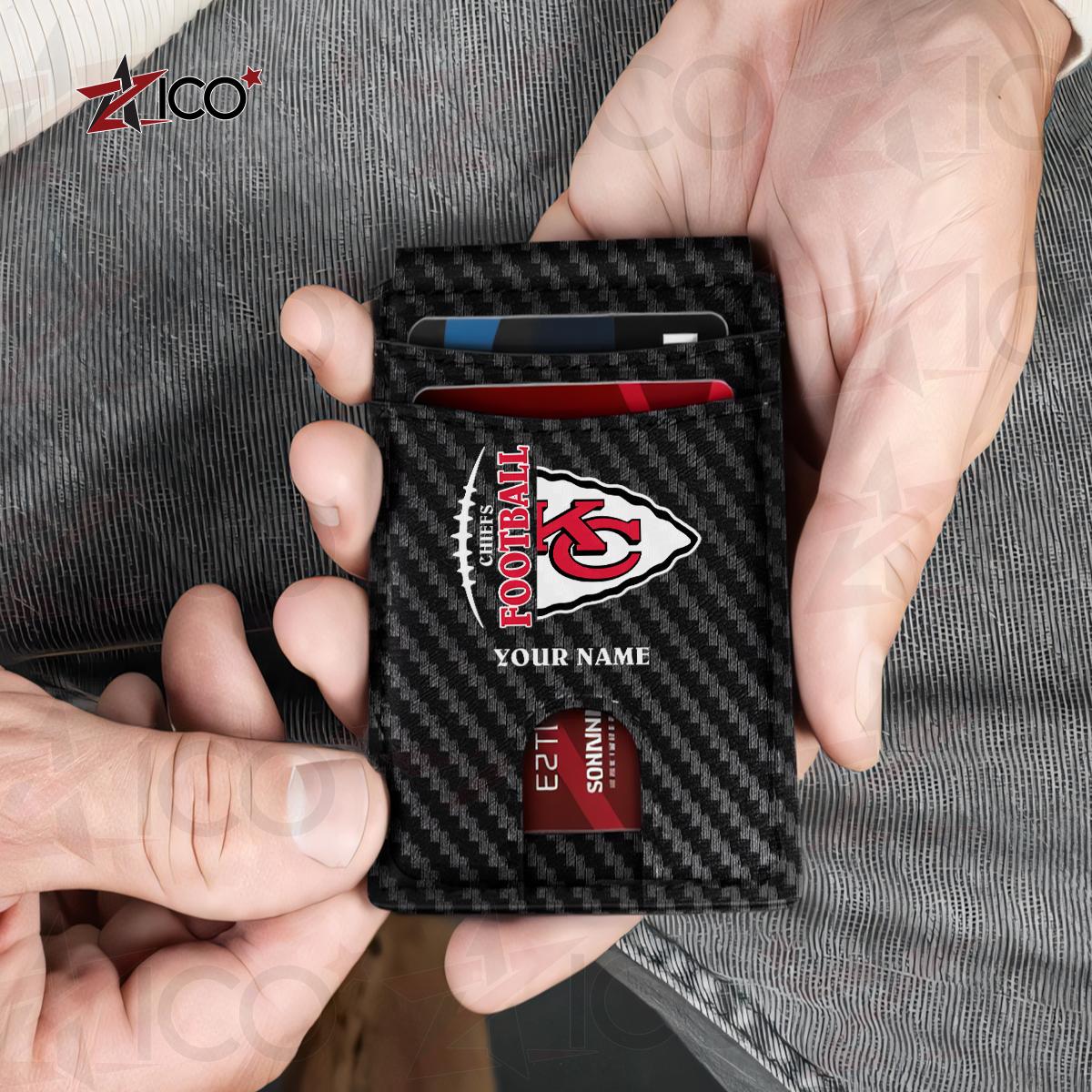 Kansas City Chiefs Leather Card Holder Trending 2025 AZTG2DCH000048