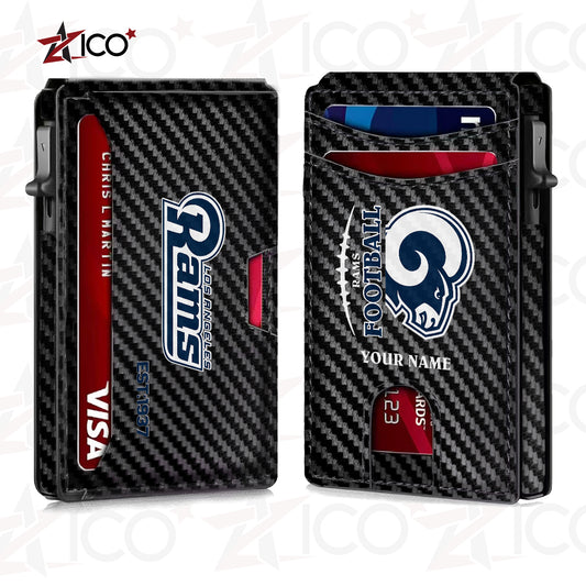 Los Angeles Rams Leather Card Holder Trending 2025 AZTG2DCH000051