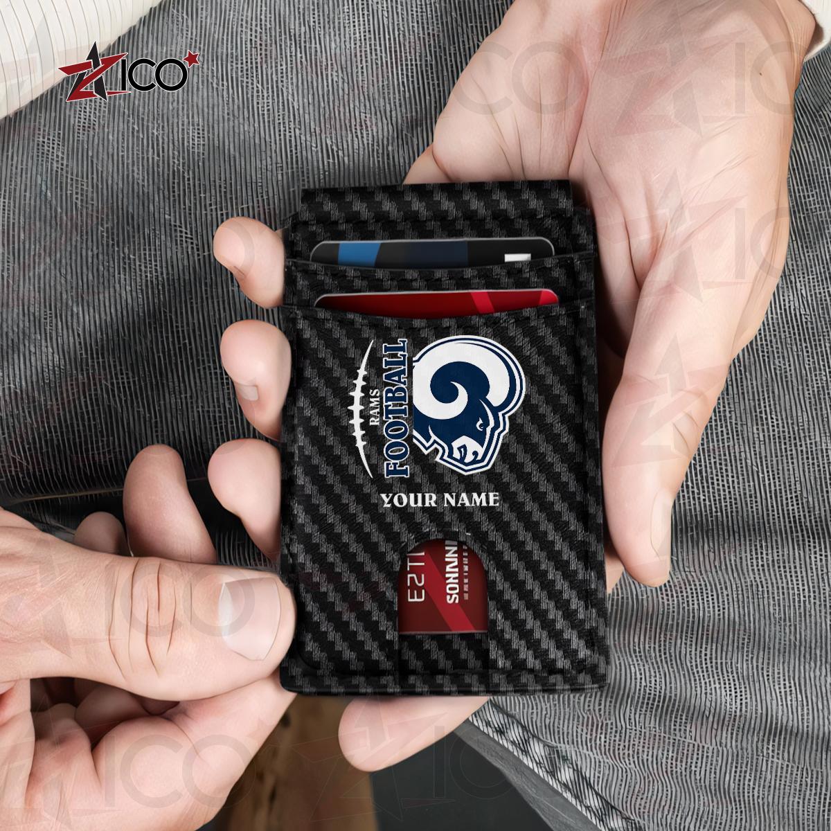 Los Angeles Rams Leather Card Holder Trending 2025 AZTG2DCH000051