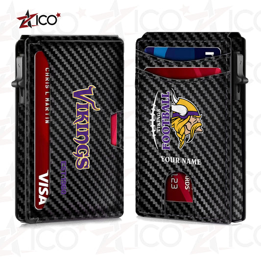 Minnesota Vikings Leather Card Holder Trending 2025 AZTG2DCH000053