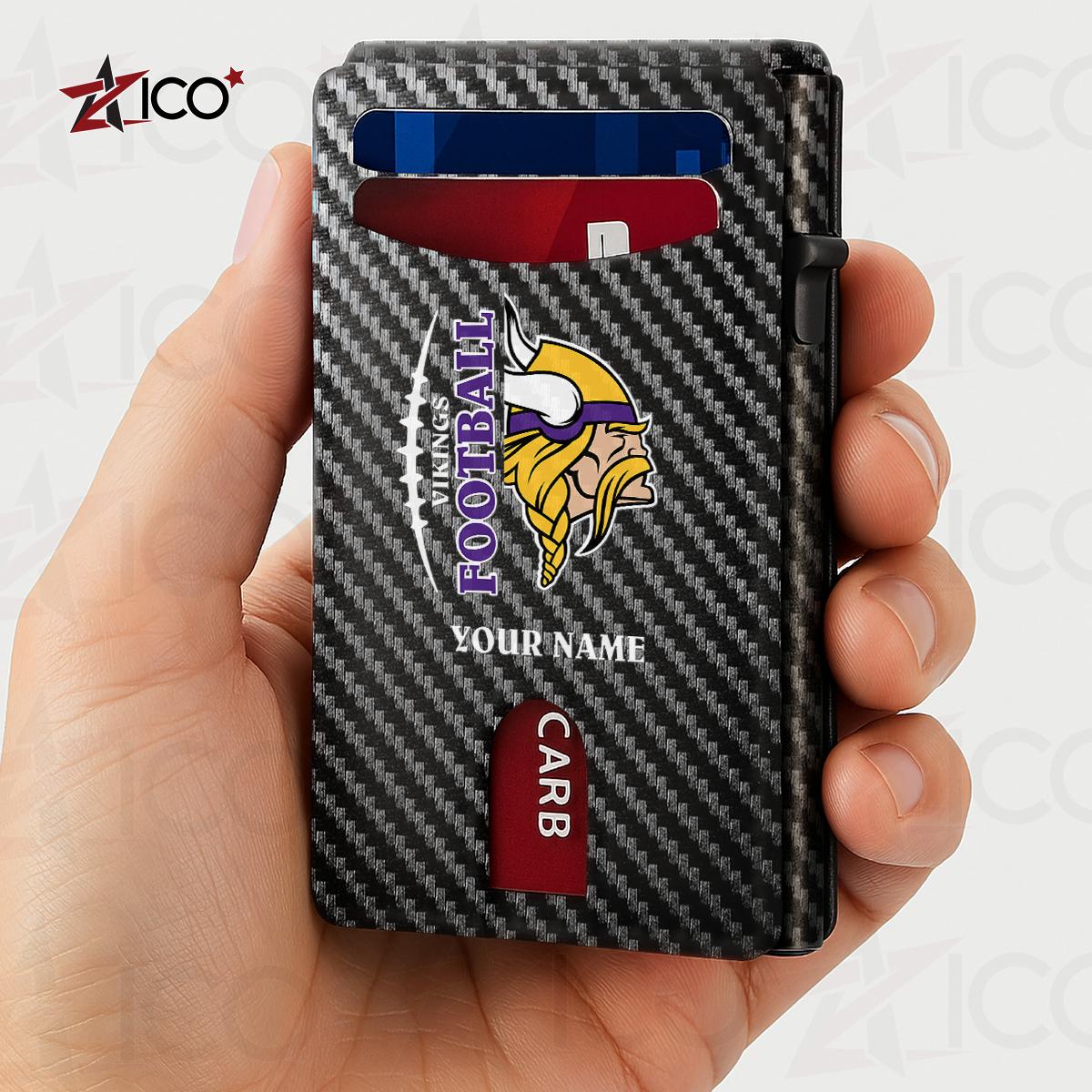 Minnesota Vikings Leather Card Holder Trending 2025 AZTG2DCH000053