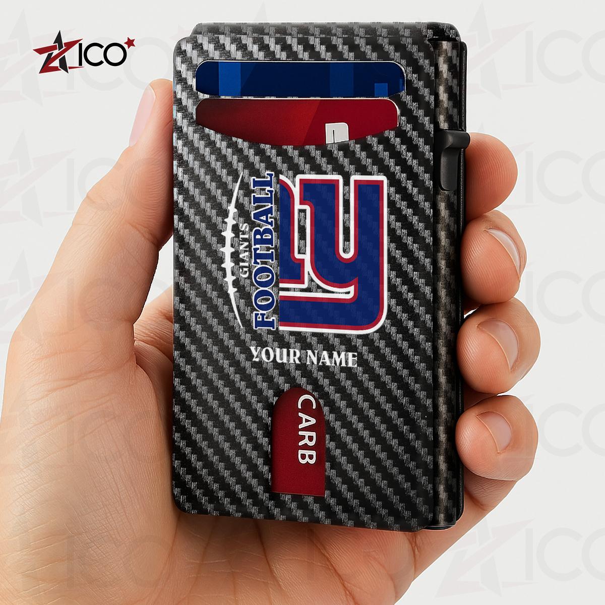 New York Giants Leather Card Holder Trending 2025 AZTG2DCH000056