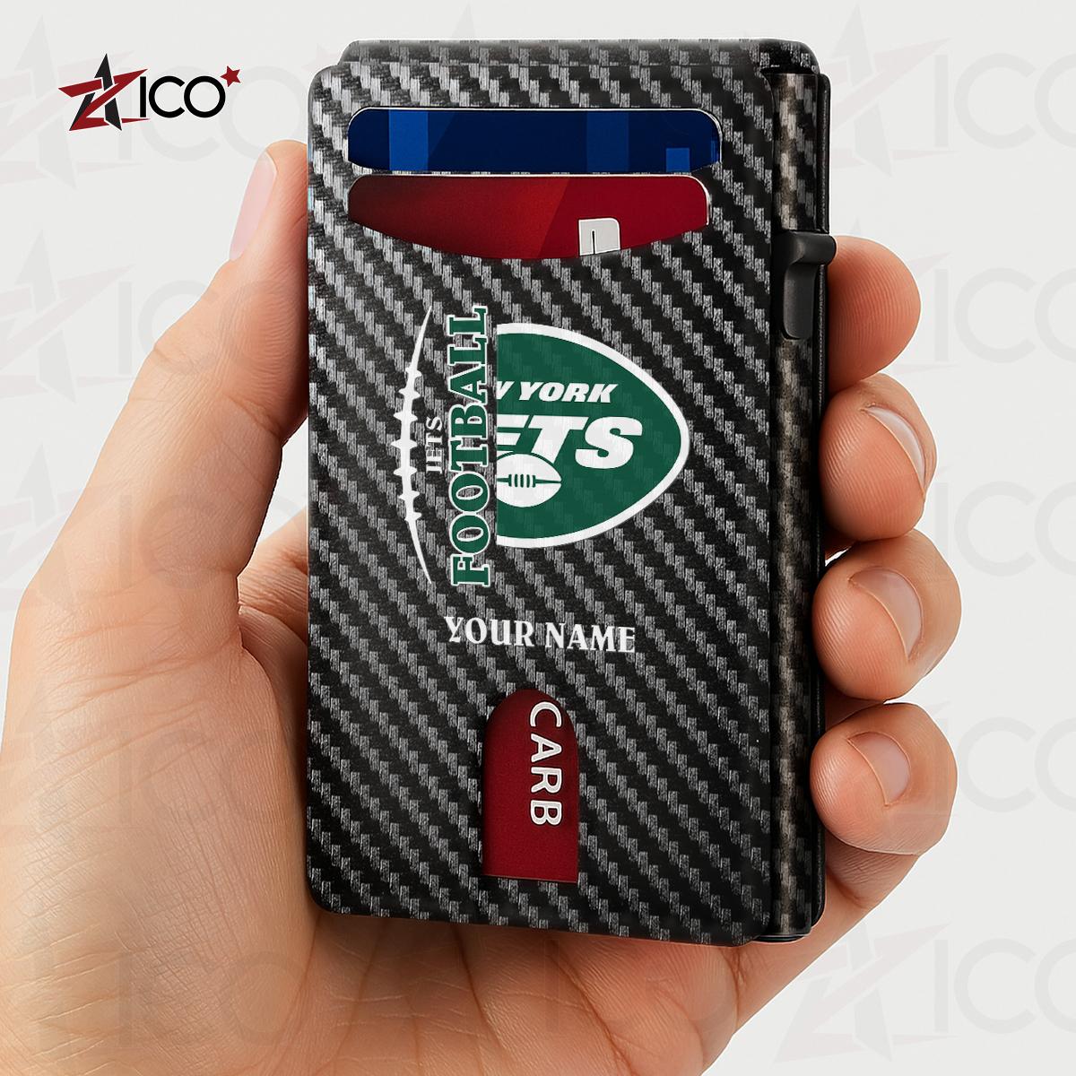 New York Jets Leather Card Holder Trending 2025 AZTG2DCH000057