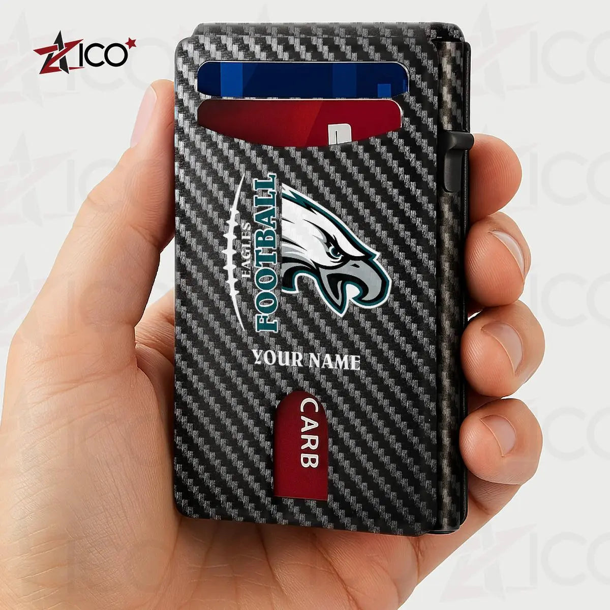 Philadelphia Eagles Leather Card Holder Trending 2025 AZTG2DCH000058