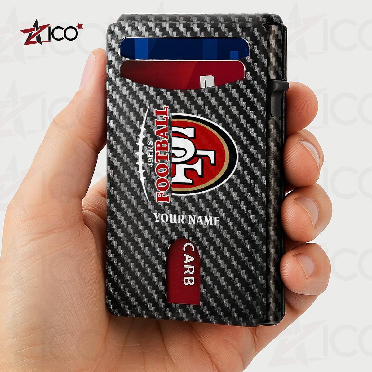 San Francisco 49ers Leather Card Holder Trending 2025 AZTG2DCH000060