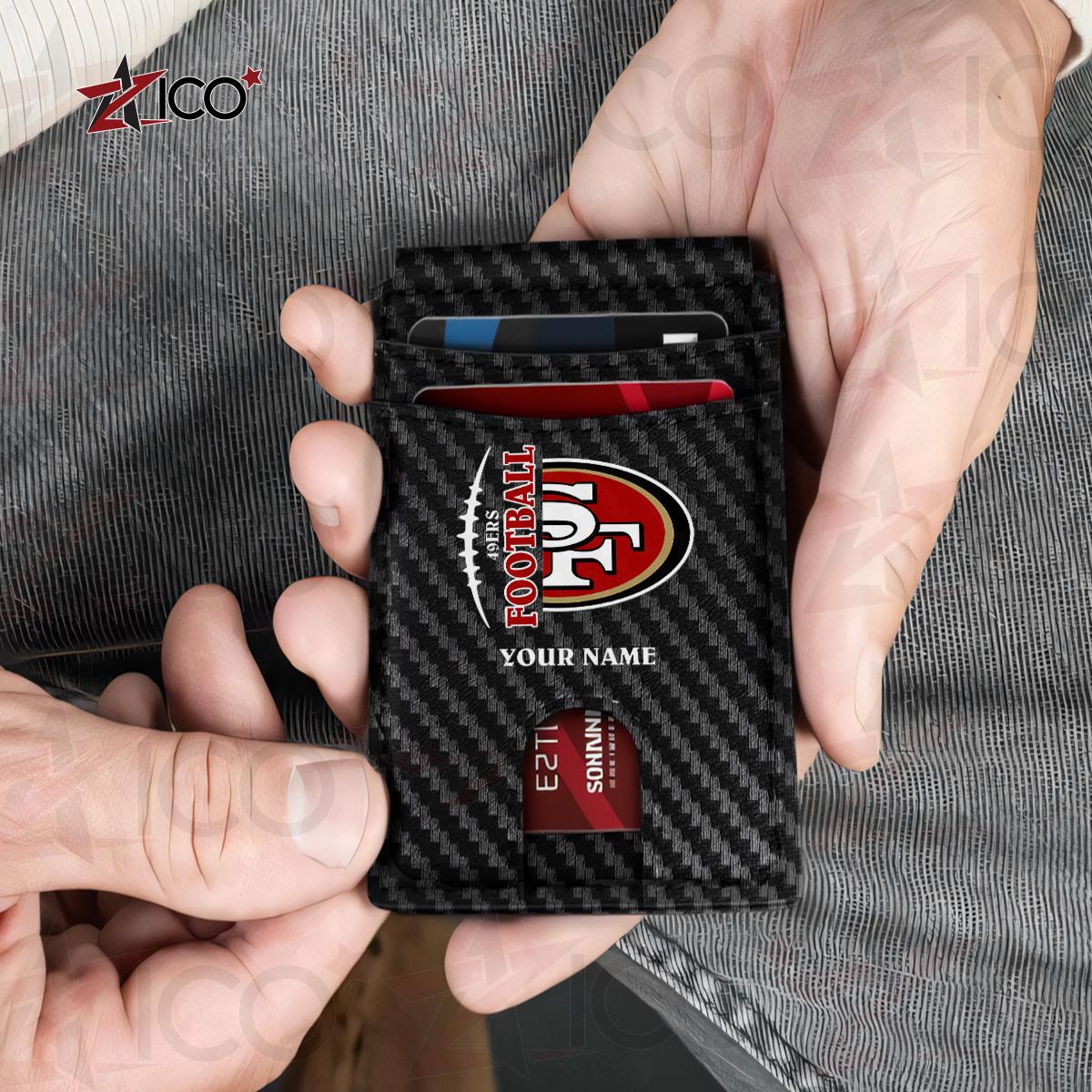 San Francisco 49ers Leather Card Holder Trending 2025 AZTG2DCH000060