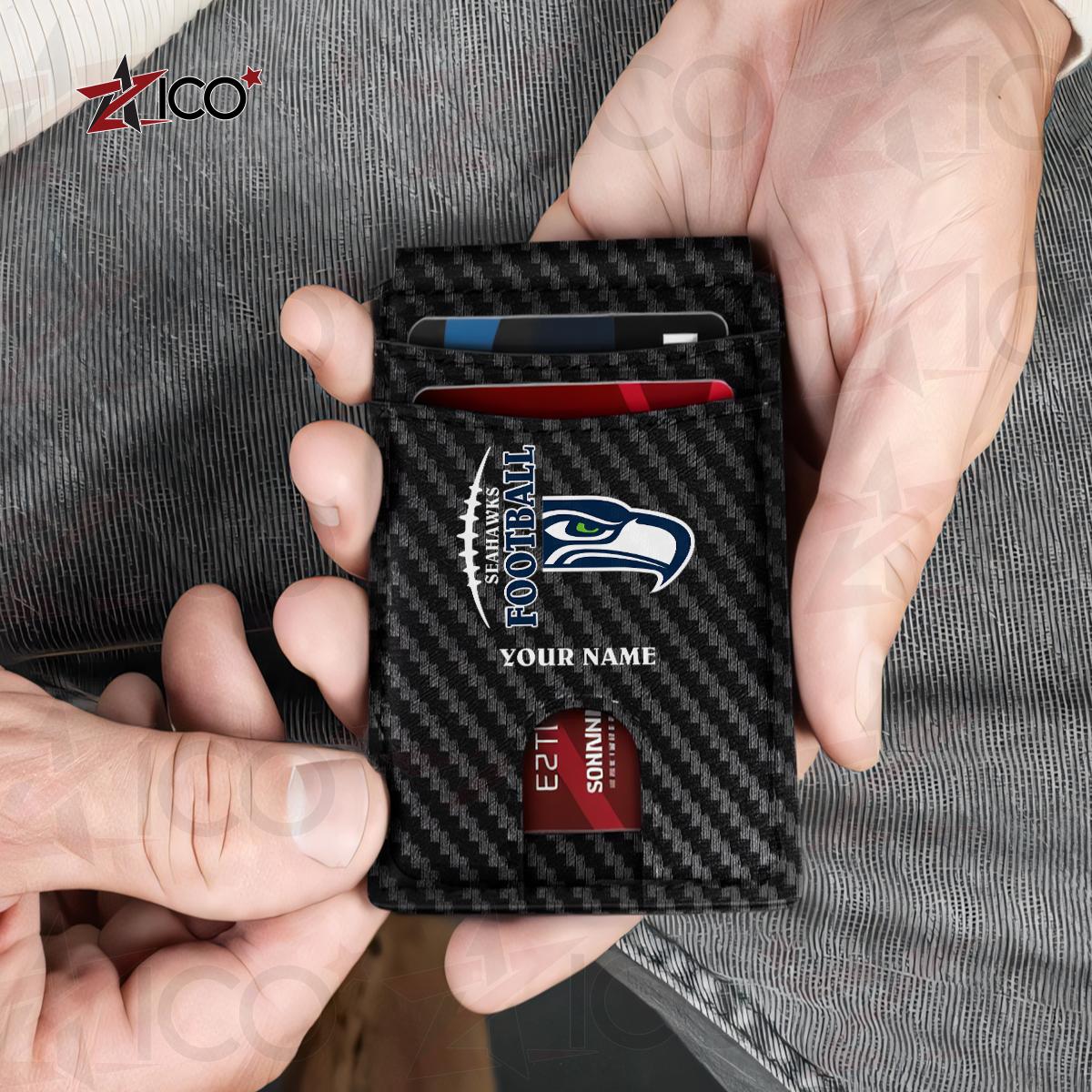 Seattle Seahawks Leather Card Holder Trending 2025 AZTG2DCH000061