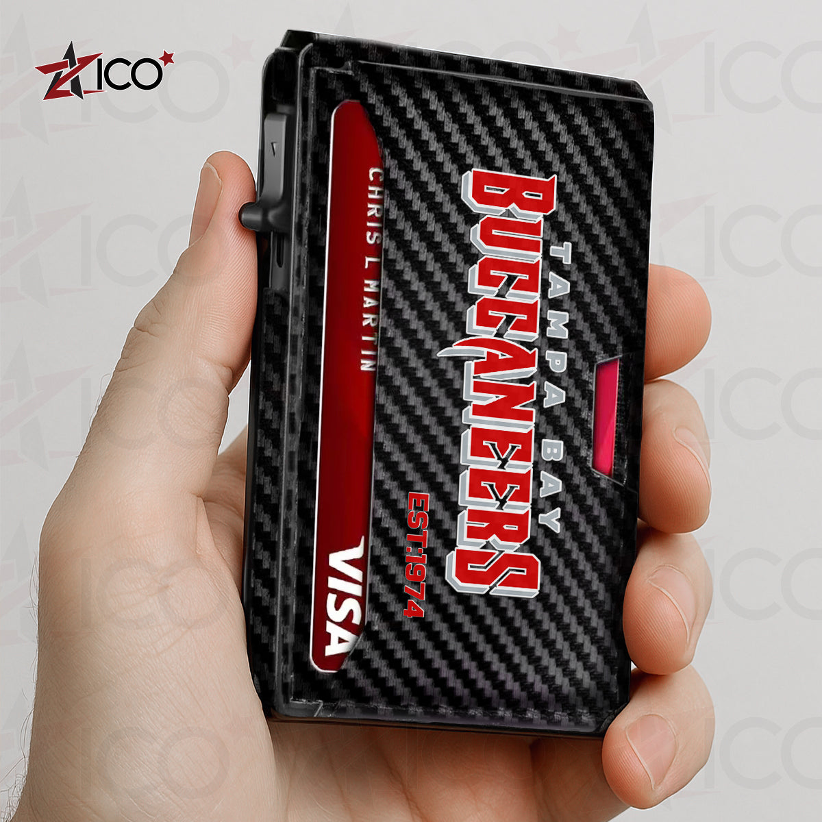 Tampa Bay Buccaneers Leather Card Holder Trending 2025 AZTG2DCH000062