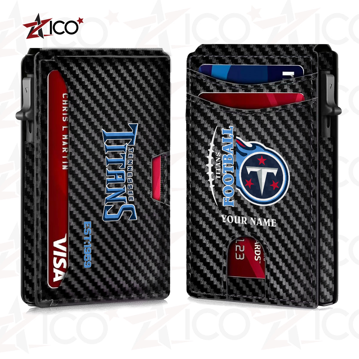 Tennessee Titans Leather Card Holder Trending 2025 AZTG2DCH000063
