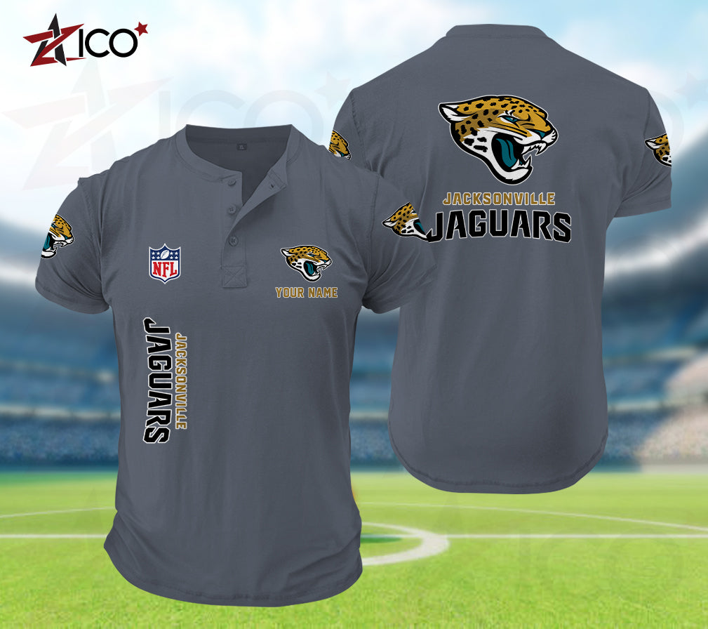 Jacksonville Jaguars Henley Short Sleeve T-Shirt Trending 2025 AZTG2DHS000047
