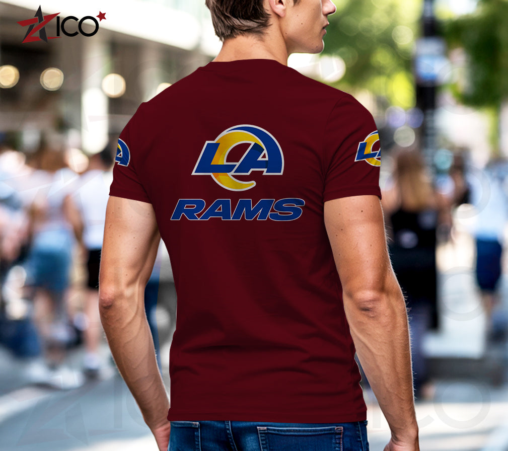 Los Angeles Rams Henley Short Sleeve T-Shirt Trending 2025 AZTG2DHS000051
