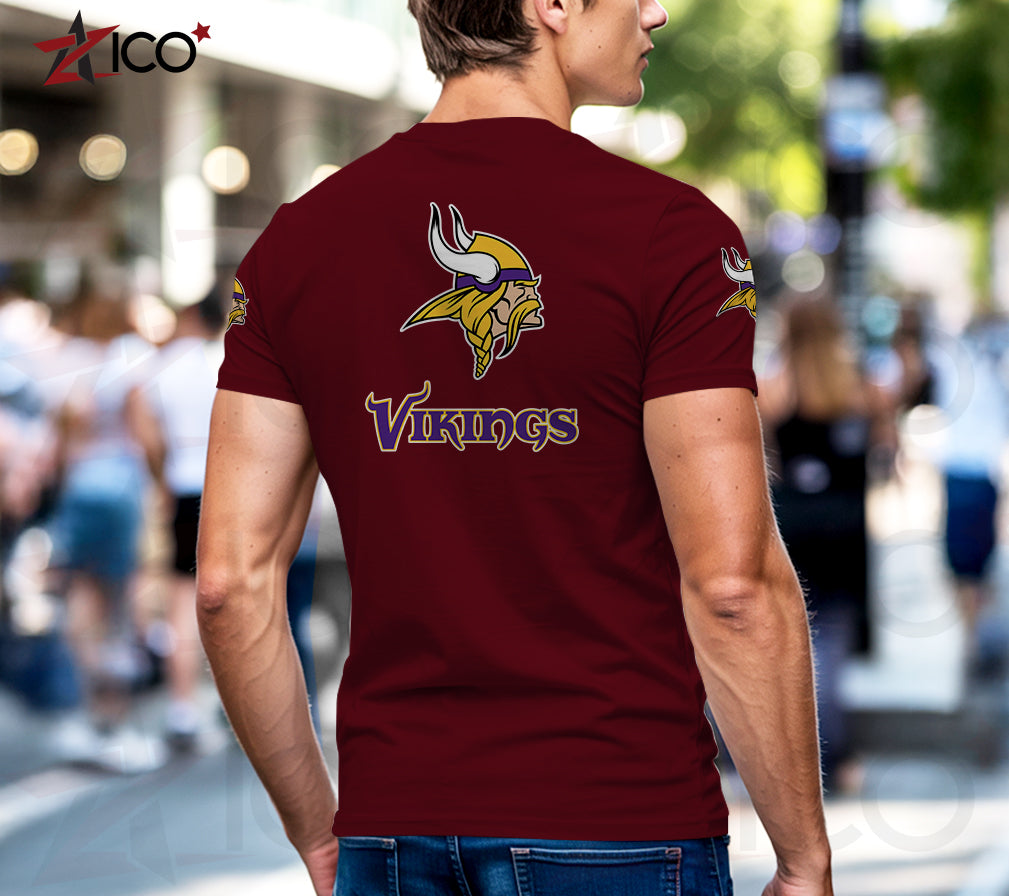 Minnesota Vikings Henley Short Sleeve T-Shirt Trending 2025 AZTG2DHS000053