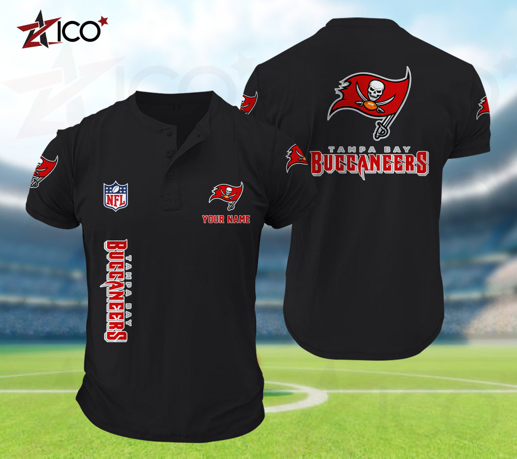 Tampa Bay Buccaneers Henley Short Sleeve T-Shirt Trending 2025 AZTG2DHS000062