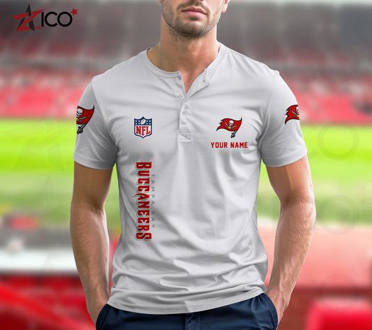 Tampa Bay Buccaneers Henley Short Sleeve T-Shirt Trending 2025 AZTG2DHS000062