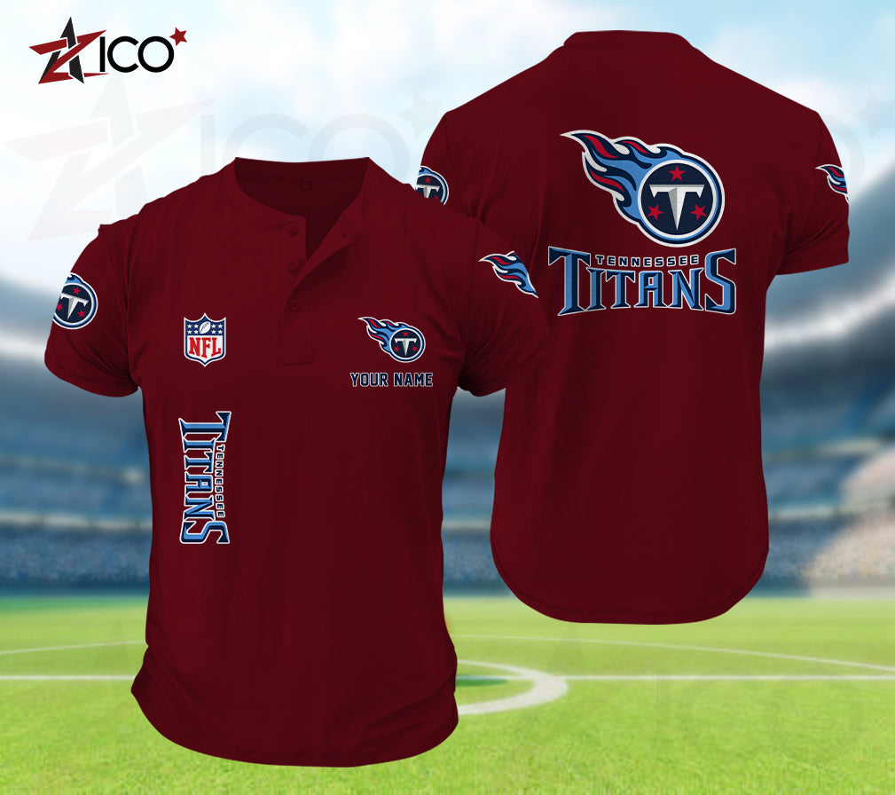 Tennessee Titans Henley Short Sleeve T-Shirt Trending 2025 AZTG2DHS000063