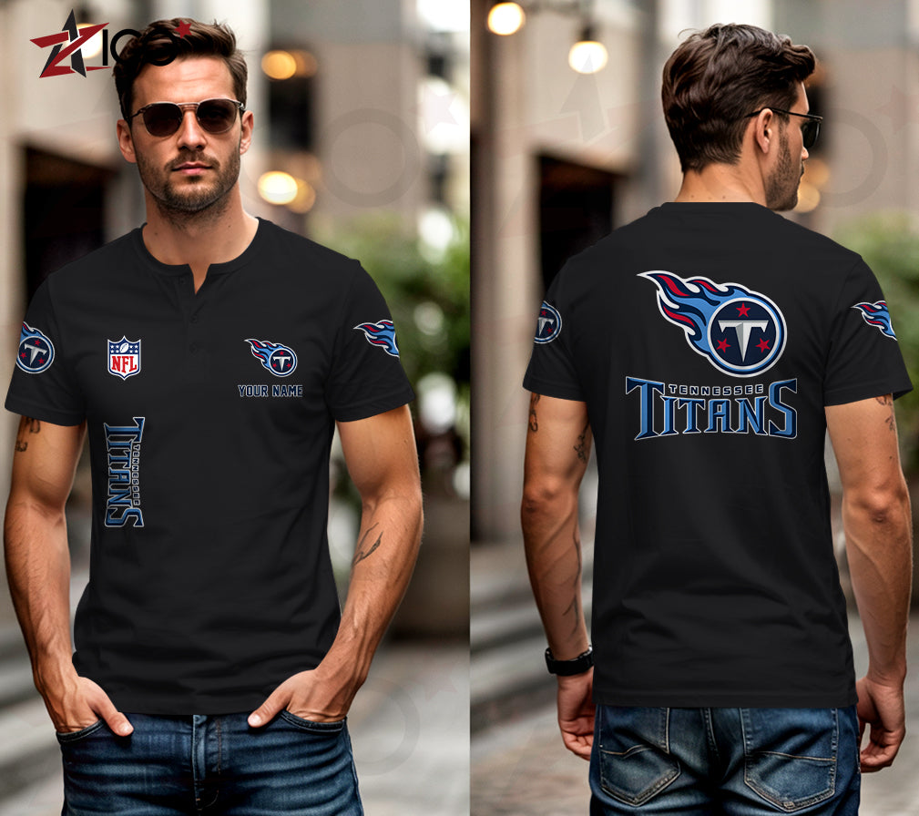 Tennessee Titans Henley Short Sleeve T-Shirt Trending 2025 AZTG2DHS000063