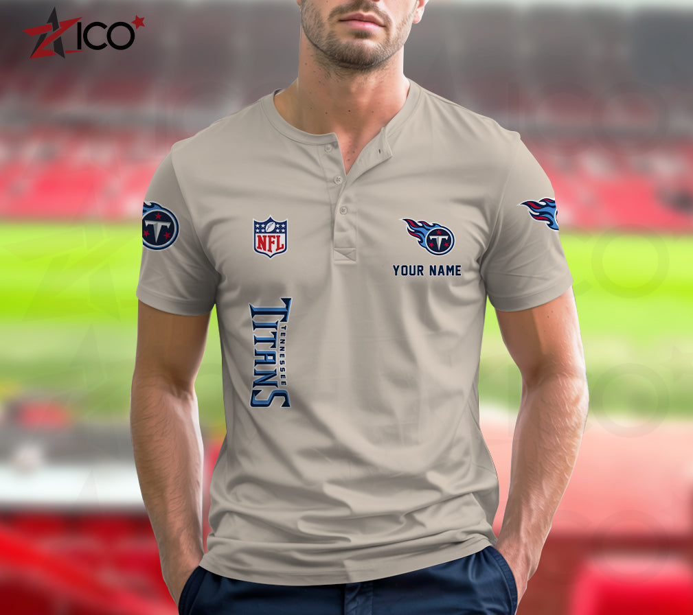 Tennessee Titans Henley Short Sleeve T-Shirt Trending 2025 AZTG2DHS000063