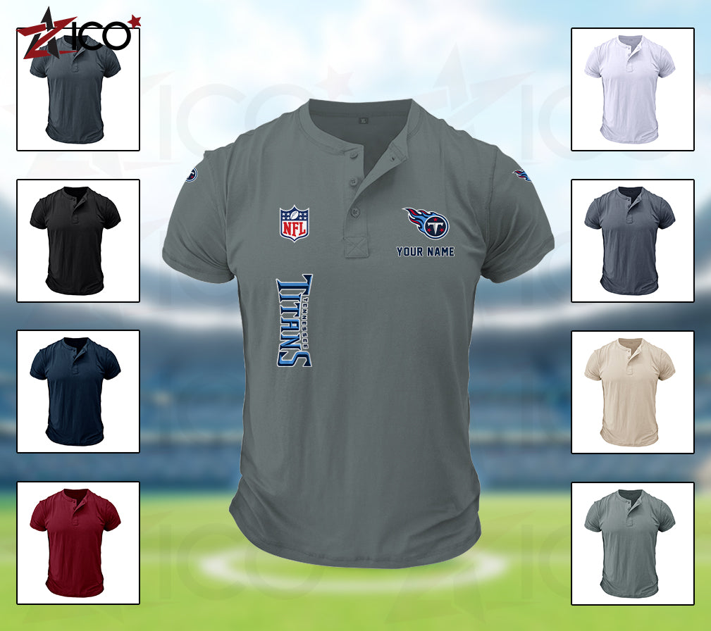 Tennessee Titans Henley Short Sleeve T-Shirt Trending 2025 AZTG2DHS000063