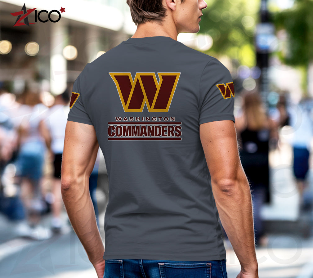 Washington Commanders Henley Short Sleeve T-Shirt Trending 2025 AZTG2DHS000064