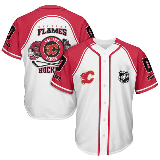 Calgary Flames Baseball Jersey New Collection NHL AZTGBJS000067