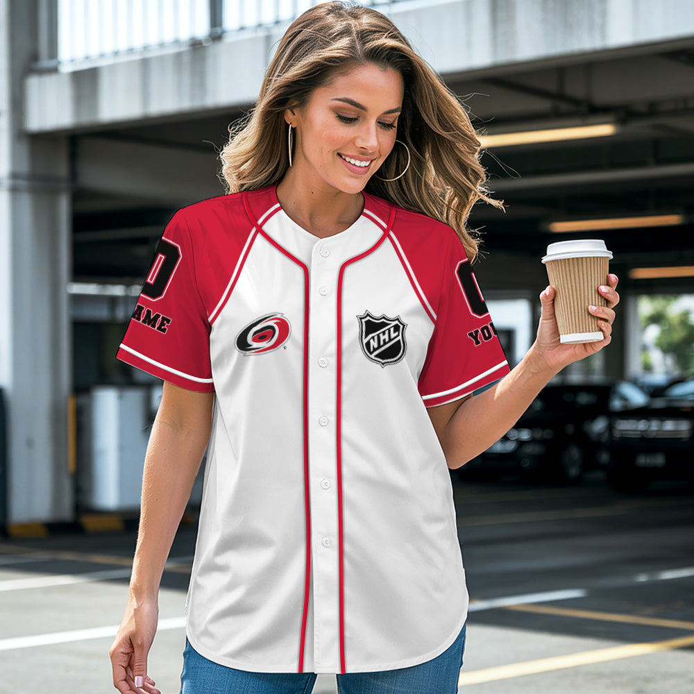 Carolina Hurricanes Baseball Jersey New Collection NHL AZTGBJS000068