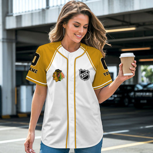 Chicago Blackhawks Baseball Jersey New Collection NHL AZTGBJS000069