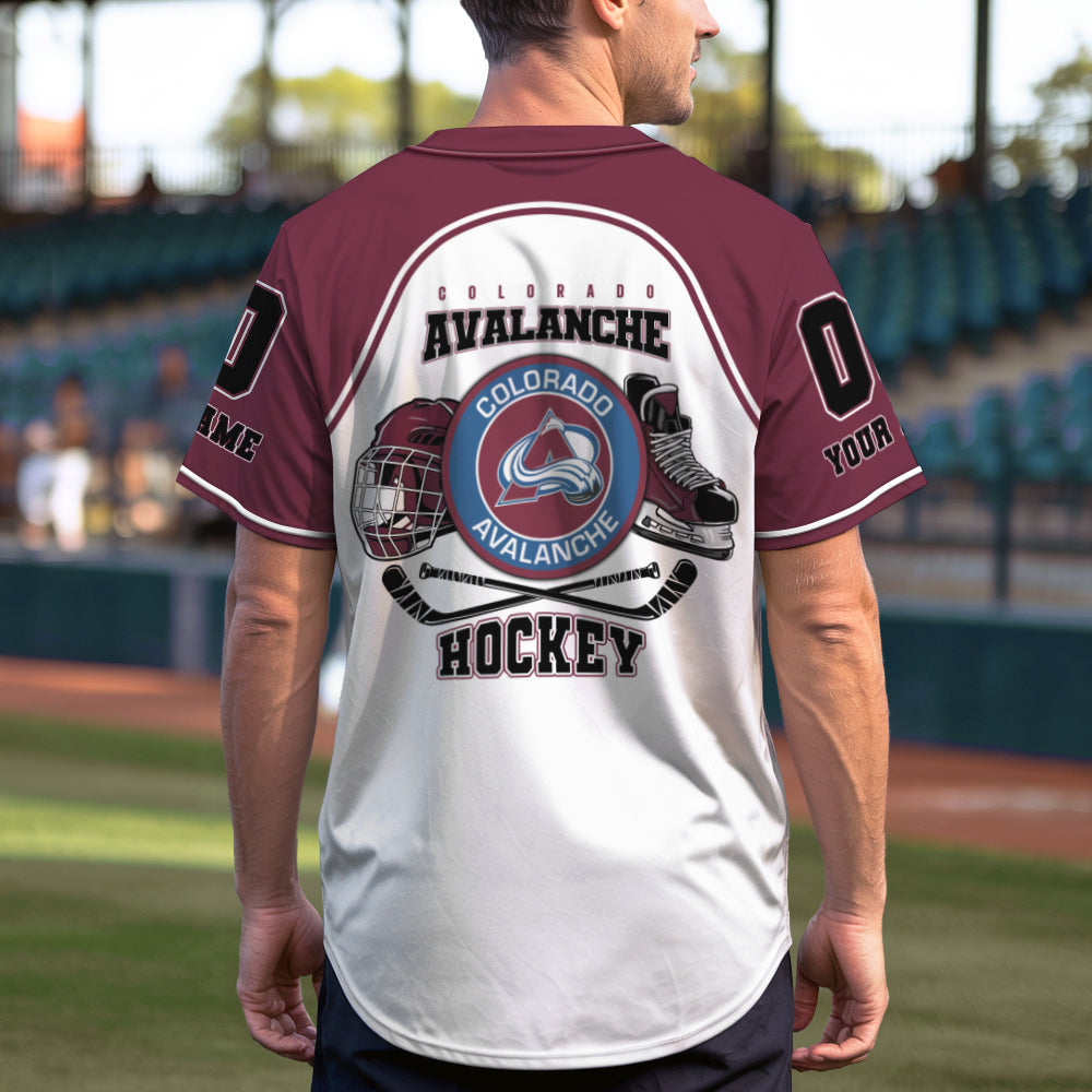 Colorado Avalanche Baseball Jersey New Collection NHL AZTGBJS000070