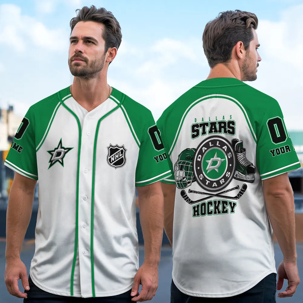 Dallas Stars Baseball Jersey New Collection NHL AZTGBJS000072