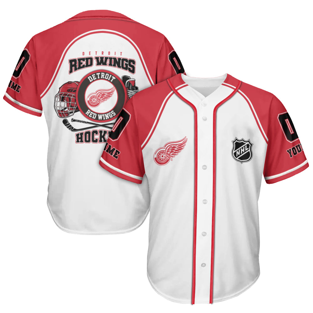 Detroit Red Wings Baseball Jersey New Collection NHL AZTGBJS000073