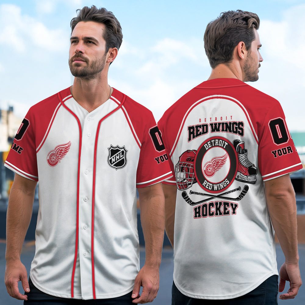 Detroit Red Wings Baseball Jersey New Collection NHL AZTGBJS000073