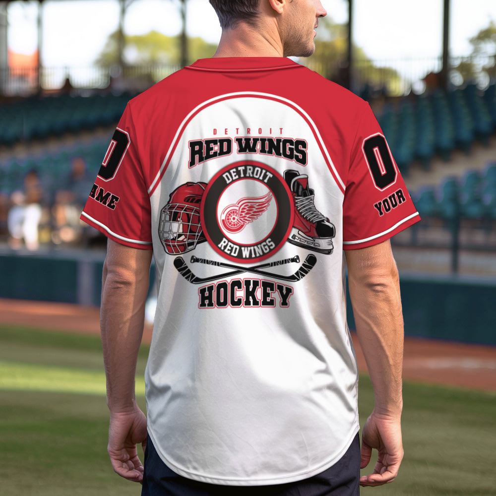 Detroit Red Wings Baseball Jersey New Collection NHL AZTGBJS000073