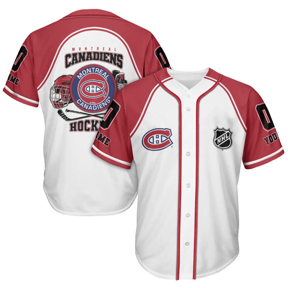 Montreal Canadiens Baseball Jersey New Collection NHL AZTGBJS000078