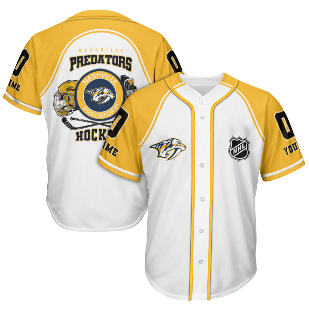 Nashville Predators Baseball Jersey New Collection NHL AZTGBJS000079