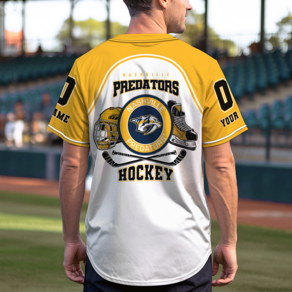 Nashville Predators Baseball Jersey New Collection NHL AZTGBJS000079