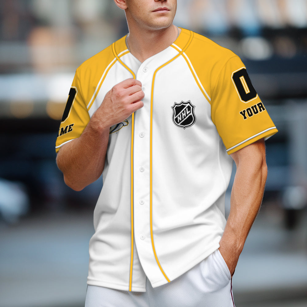 Nashville Predators Baseball Jersey New Collection NHL AZTGBJS000079