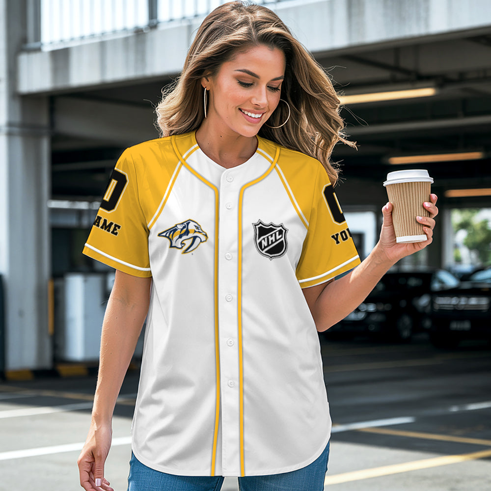 Nashville Predators Baseball Jersey New Collection NHL AZTGBJS000079